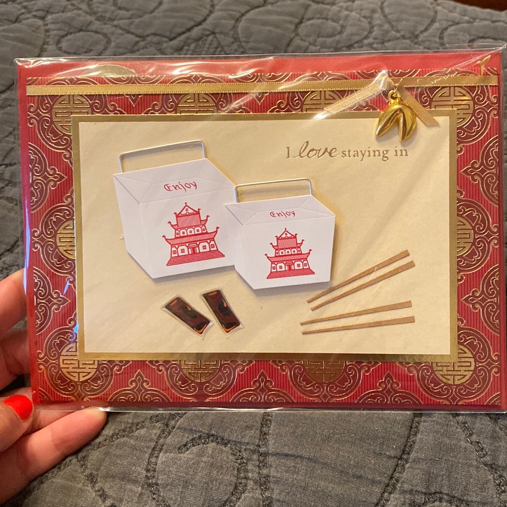 NWT PAPYRUS Anniversary Card Chinese Takeout